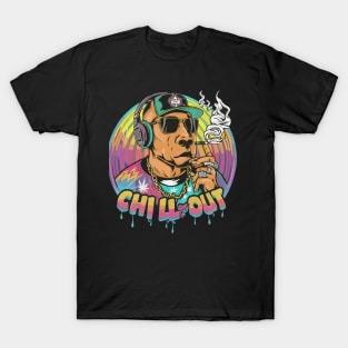 Chill Out: Hip Hop Dog Art Piece T-Shirt